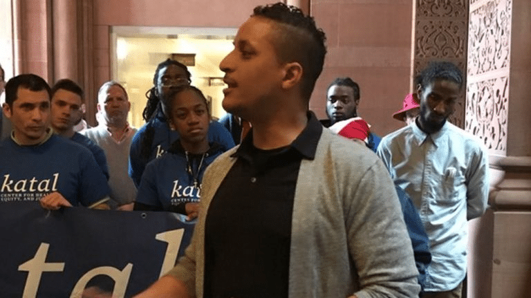 Akeem Browder speaks in Albany about bail reform